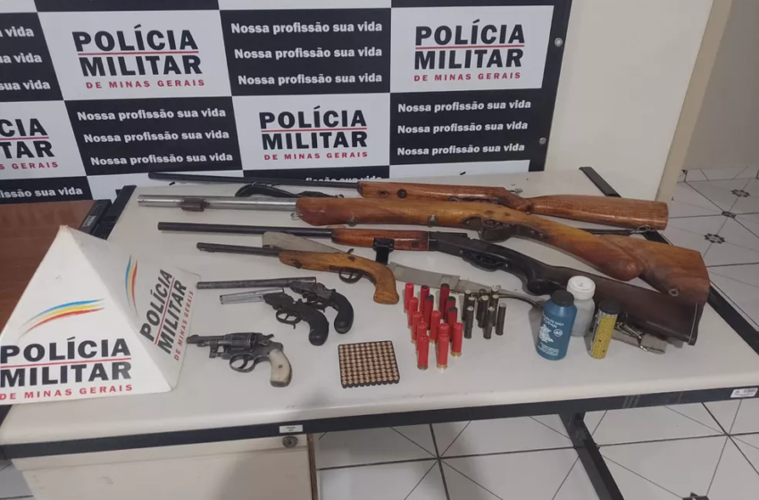  Homem é preso com sete armas de fogo em Coroaci