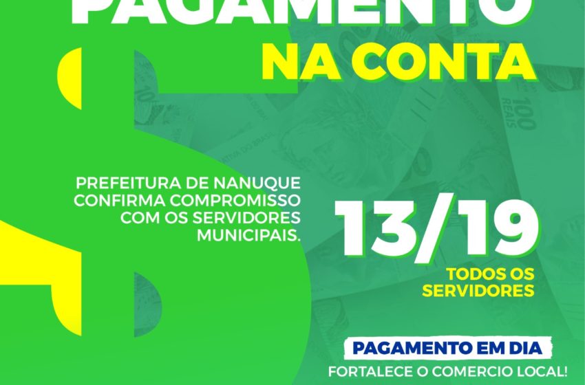  Pagamento na conta