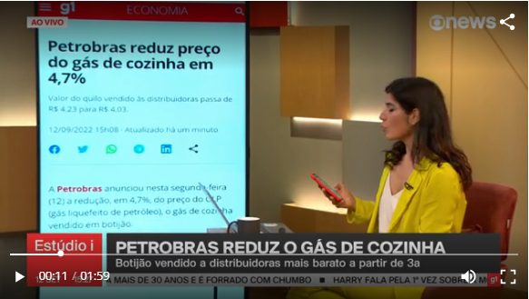  Petrobras reduz preço do gás de cozinha em 4,7%