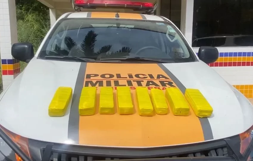  Polícia apreende tabletes de maconha na MGC-418; drogas seriam levadas para a Bahia