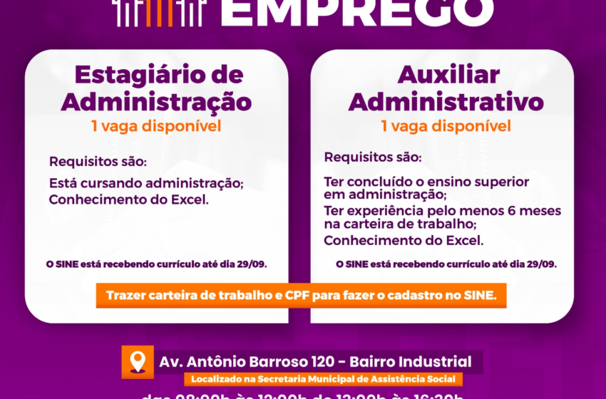  Vaga de Emprego