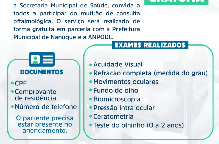  Mutirão de Consulta Oftalmológica