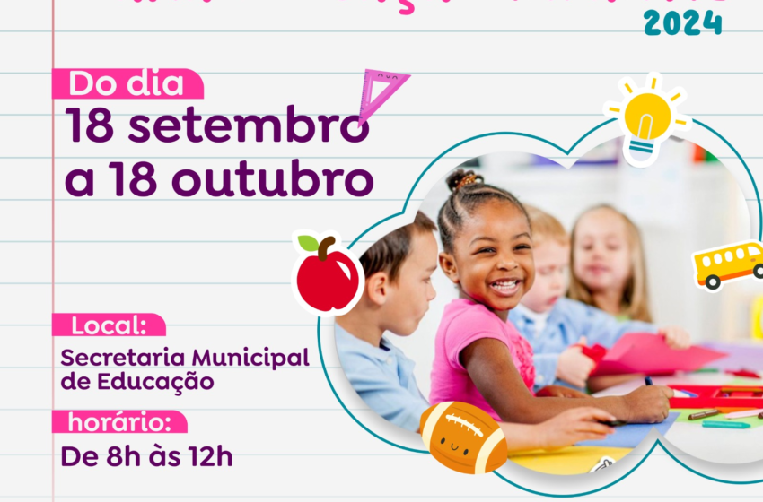  Cadastramento Escolar Para Educação Infantil 2024