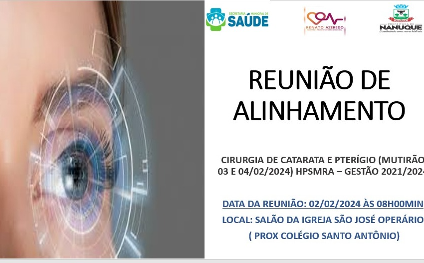  Reunião de Alinhamento, Cirurgia de Catarata