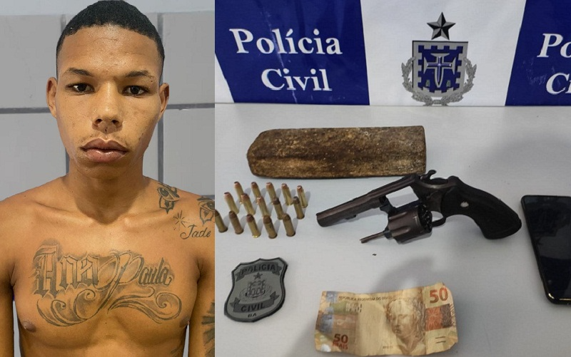  Gerente de facção é preso com arma e drogas em Caravelas