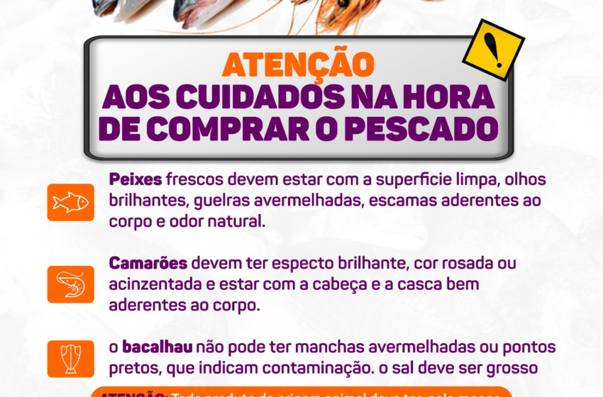  Atenção aos cuidados na hora de comprar o pescado