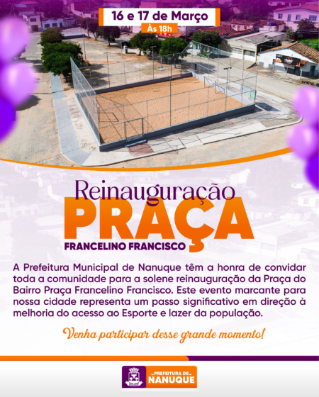  Reinauguração da praça Francelino Francisco