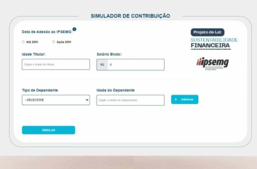  Beneficiários do Ipsemg já podem calcular mudanças na contribuição