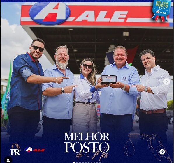  O Posto de Combustíveis Reunidas Nanuque Recebe destaque do mês Bandeira ALE