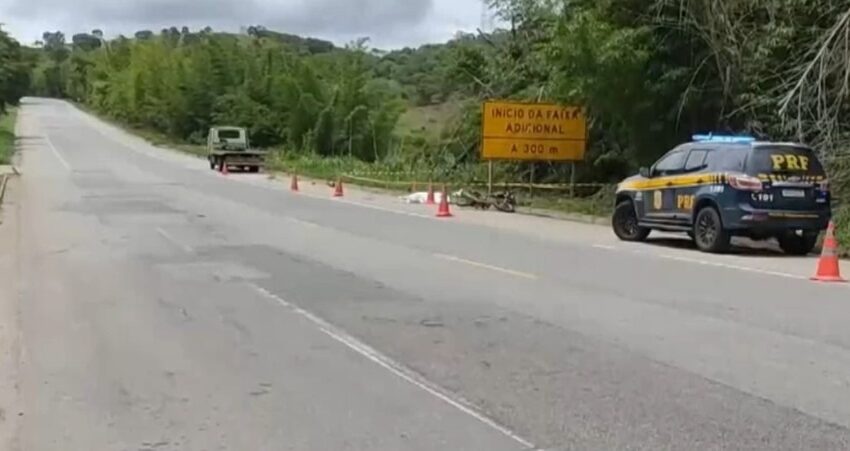  Motociclista cai em reta e morre na BR-116, em Teófilo Otoni