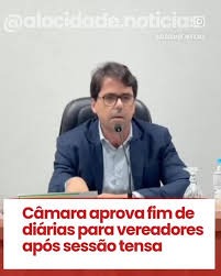  Câmara aprova fim das diárias para vereadores, após sessão tensa